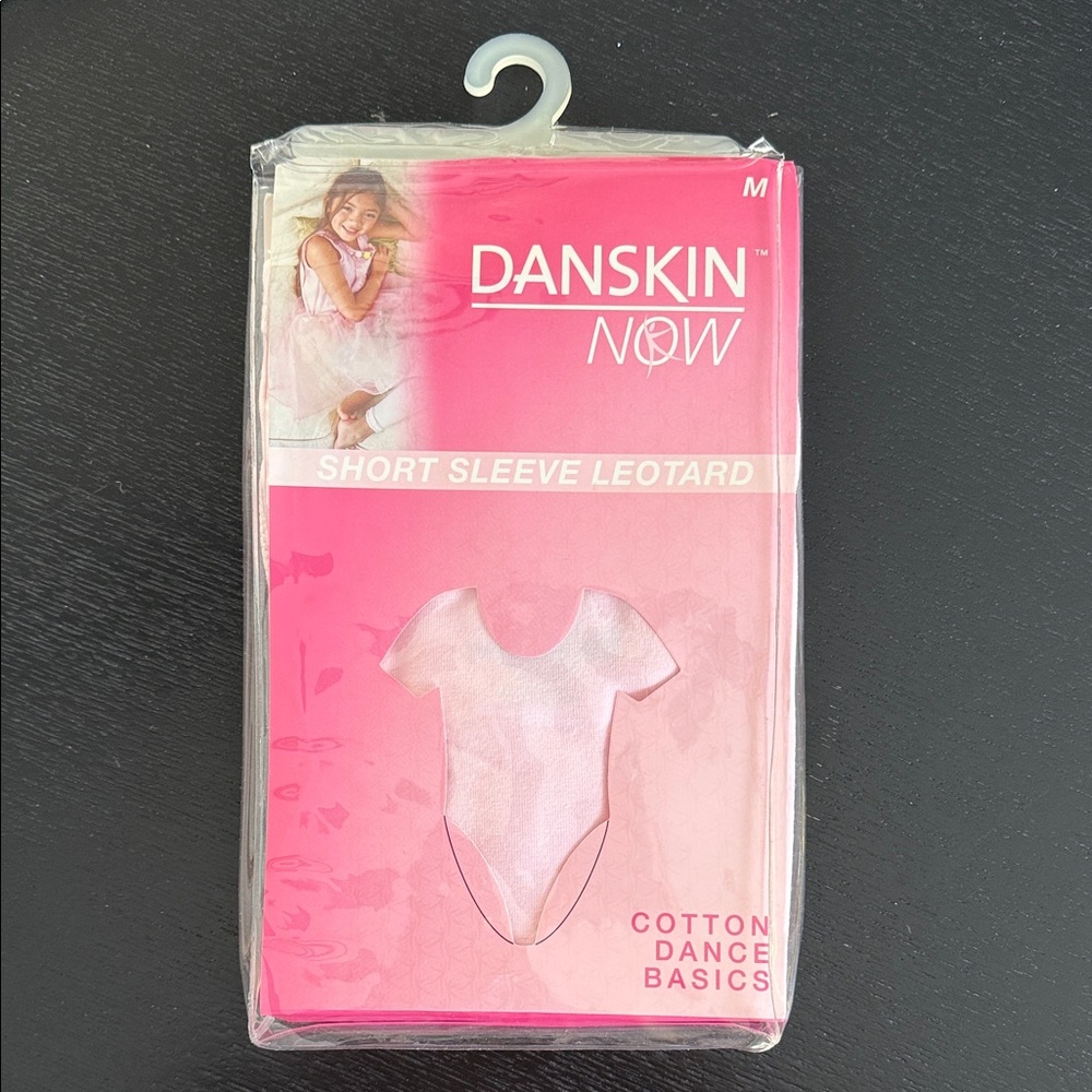 Brand new! Danskin Now girls cotton pink leotard (Medium size 7/8)